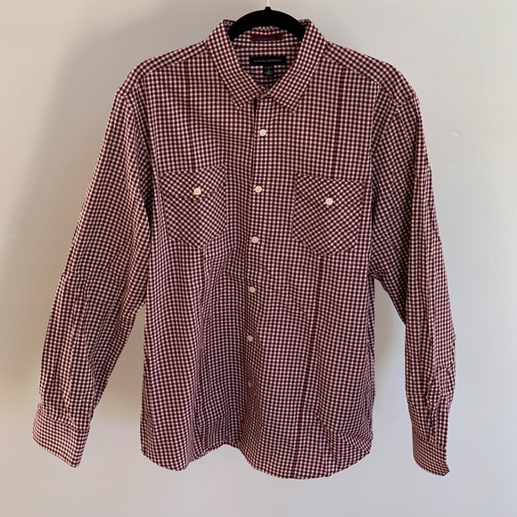 New Banana Republic Long Sleeve Button Up- Red - Picture 2 of 8